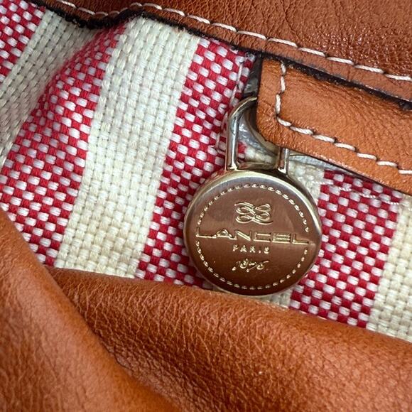 Lancel Paris Suede Bucket Bag Tassel Brown Shoulder Purse Old Money Luxe MCM - Picture 12 of 16